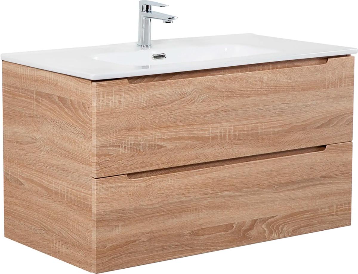 База под раковину подвесная с 2 выкатными ящиками, 810х460хh530мм, (без раковины), (цв.Rovere Bianco), Etna ZZ