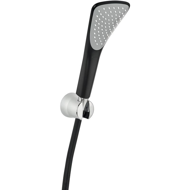 Душевой гарнитур для ванны 1S, чёрный матовый/хром, ZZ