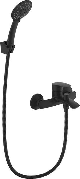 Смеситель для ванны и душем, с аксуссуарами цв.черный ZZ