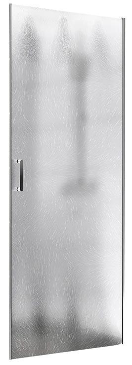 Дверь для душа, в нишу 80хh190см, распашная, реверсивная, (стекло шиншила 5мм, фурн.цв.хром), Uno ZZ