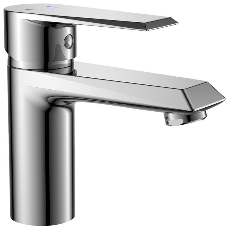 Смеситель для раковины, без донного клапана, хром