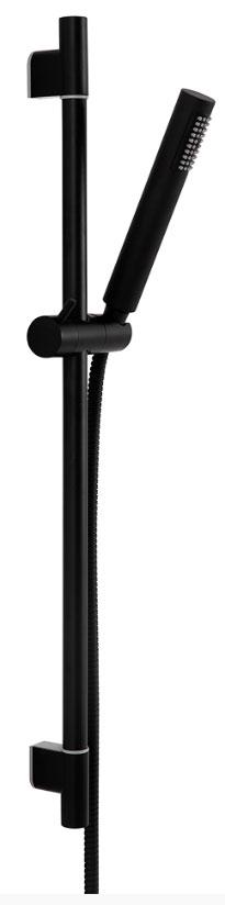 Душевой гарнитур (штанга 70см, лейка, шланг), (цв.черный матовый), Uno ZZ