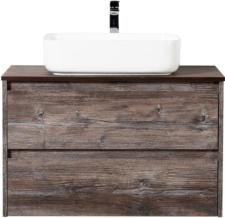 База под раковину подвесная с двумя выкатными ящиками, 810х460х515мм, без раковины, (цв.Pino Pasadena), Kraft ZZ