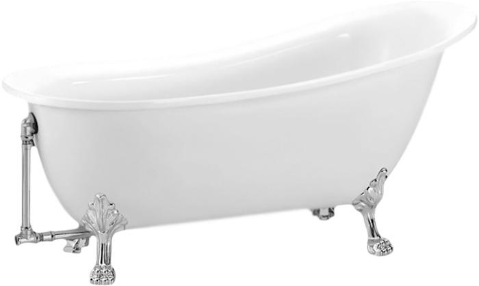 Ванна 1550x760xh810мм, акрил,отдельностоящ,БЕЗ ножек, комплекта кронштейнов д/креп.ножек, слива-перелива и гидрозатвора, BelBagno ZZ