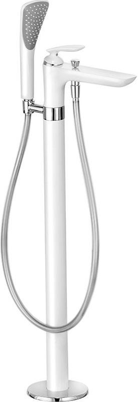Смеситель для ванны, напольный, h742mm, лейка, шланг, кронштейн в компл., (БЕЗ внутр.части арт. 88 088), (цв. белый/хром), Balance KL