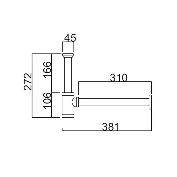 Сифон для раковины (кругл.), 1 1/4, (цв.Черный мат), Ceramica Cielo ZZ