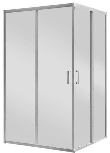 Душевой уголок 1000х800хh1950мм, прямоуг., правый/левый, (стекло прозрачн.5мм, фурн.цв.хром), Uno-195 ZZ