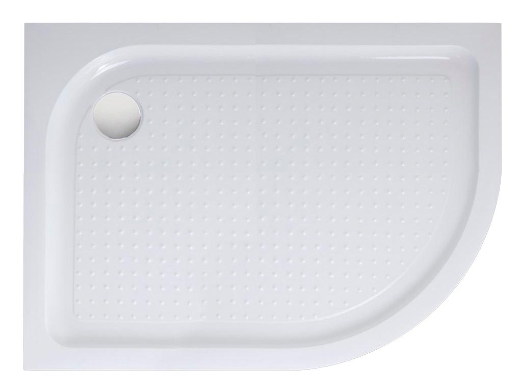 Поддон д/д 1200х800h150мм, ассиметричный Левый R550мм, отв.слива 90мм,(сифон крышка цв.хром, мет каркас, ножки в компл.),акрил цв.белый,BelBagno ZZ