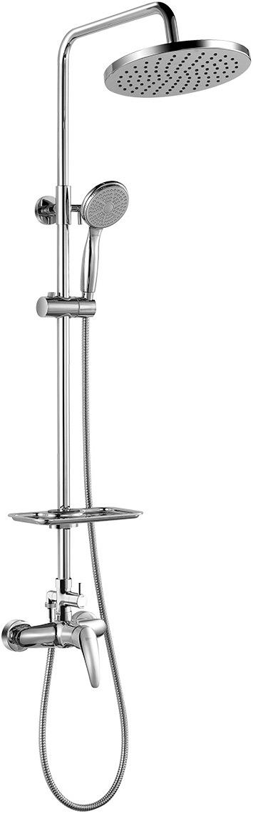 Смеситель для душа Lemark Linara LM0460C, с регулируемой высотой штанги, аксессуары в компл (БЕЗ излива для ванны), цв. хром, ZZ