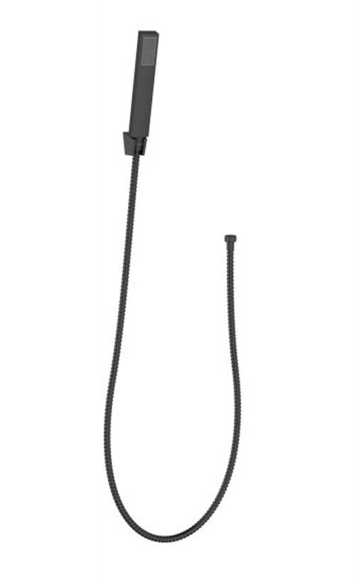 Душевой комплект: лейка, шланг 150см, кронштейн, (цв.черный матовый), Luce ZZ