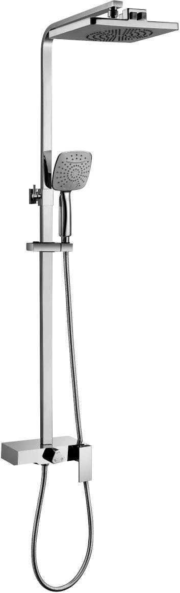 Душевая стойка для ванны и душа Lemark Tropic LM7005C, смес-ль, верхний/ручной душ, излив, цв. хром, ZZ