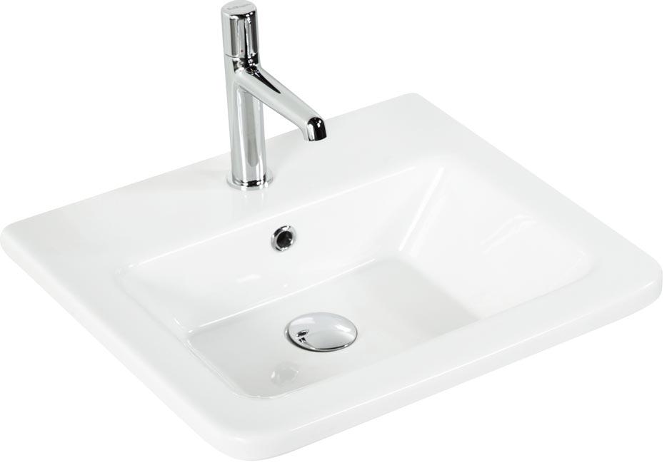 Раковина (ПРОДАЖА ТОЛЬКО С БАЗОЙ ПОД РАК.) 500x460мм, с 1 отв.д/смесит. справа, с переливом, (керамика, цв.белый), BelBagno ZZ