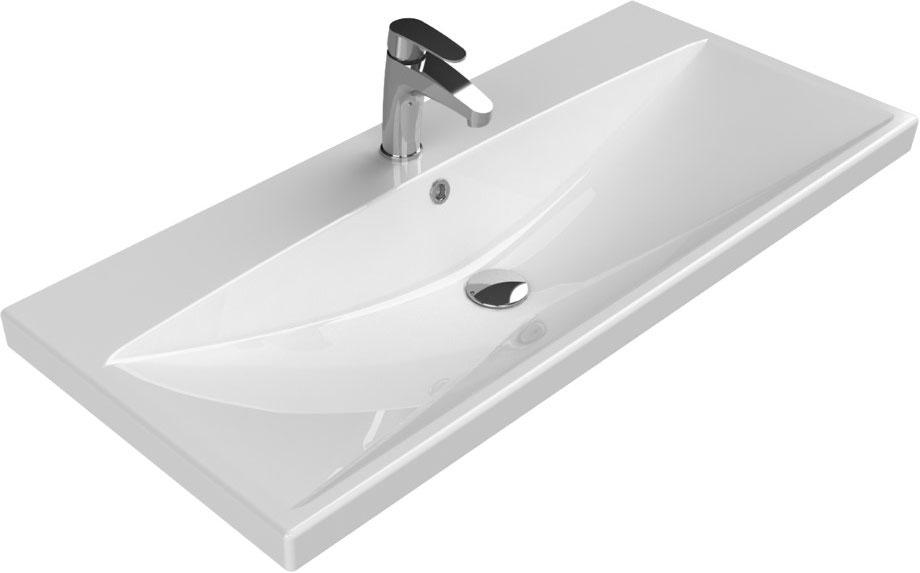 Раковина 1000x450мм, с 1 отв.д/смесителя, с переливом, (керамика, цв.белый), BelBagno ZZ
