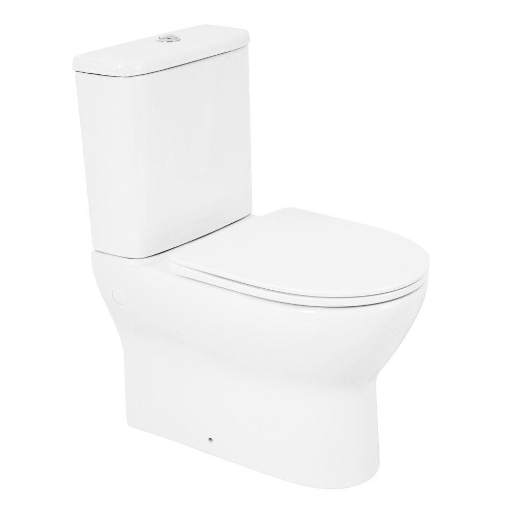 Чаша напольного, безободкового унитаза, сиденье с микролифтом в компл., крепеж к полу в компл., (без бачка), Energia ZZ