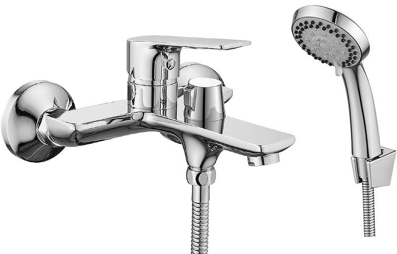 Смеситель для ванны/душа, с душевыми аксессуарами, цвет хром XX