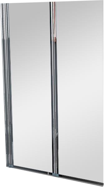 Шторка на ванну, две поворотные секции 1200хh1500мм, (стекло прозрачное 5мм, профиль цв.хром), Uno ZZ