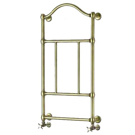 Полотенцесушитель 574хh1080х132мм, подвод воды int.510мм, (ГВС, 8 bar, 280Вт), (БЕЗ вентитей, наб трубок, адапт Carlo Poletti), (цв.зол), Exclusive ZZ