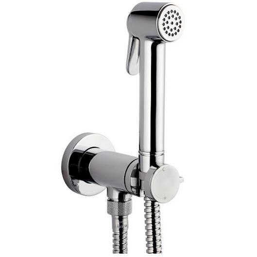 Смеситель совмещённый с гигиеническим душем, (готовый комплект: лейка металл, шланг 125см., скрытая часть), (цв.хром), Paloma Brass ZZ