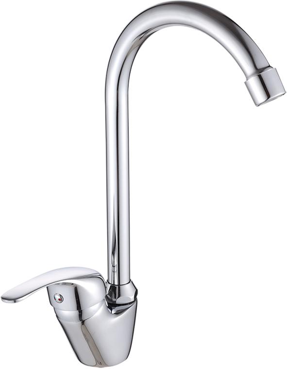 Смеситель д/кухни  высокий излив, хром XX