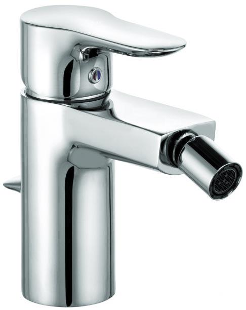 Смеситель для биде Objekta, однорычажный, с дон.клапаном, гибк.подвод, хром KL