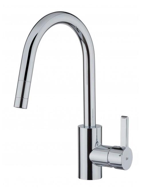 Смеситель для кухни, вытяжной излив, хром ZZ