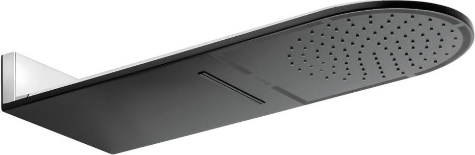 Верхний душ KLUDI A-QA, плоский, черный матовый/хром, ZZ