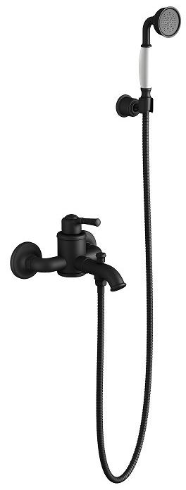 Смеситель для ванны/душа, с душевым гарнитуром, цв. черный ZZ