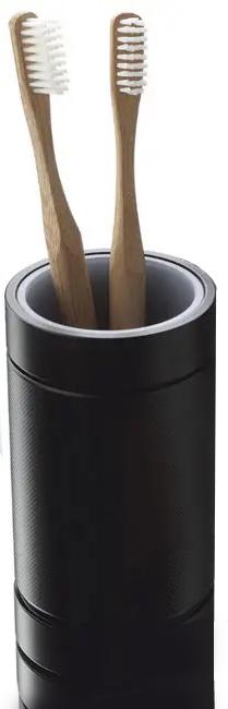 Стакан настольный, (цв.черный матовый / белая керамика), Officina ZZ