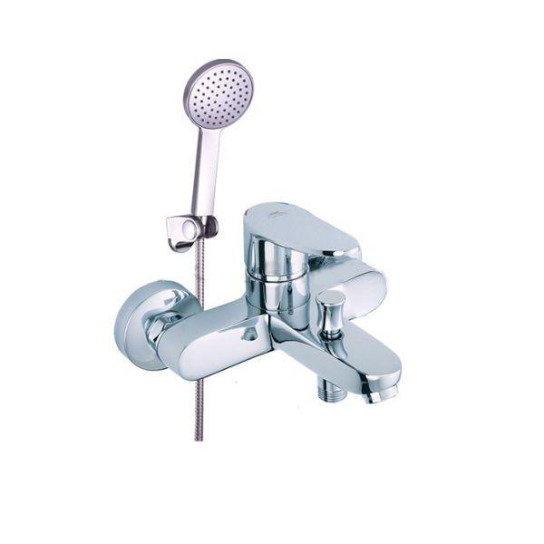 Смеситель для ванны/душа Static, короткий излив, с установочным комплектом, аксессуарами, хром (БАУ) ХХ