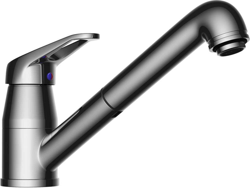 Смеситель для кухонной мойки Omoikiri Tateyama-S C, выдвижной излив, цв. хром, ZZ