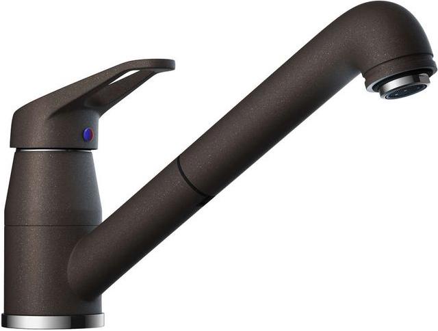 Смеситель  для кухонной мойки Omoikiri Tateyama-S DC, арт 4994135, латунь/искусственный камень, вытяжной шланг 80 см, цв, коричн, ZZ