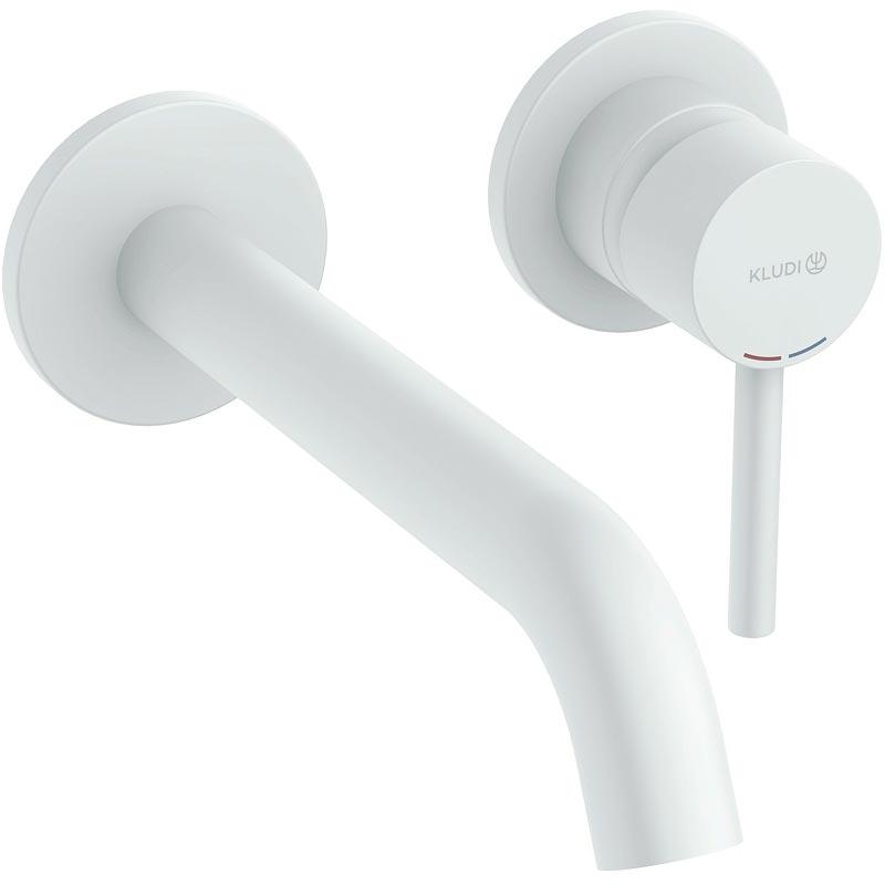 Смеситель для раковины BOZZ WHITE встраиваемый на 2 отверстия, БЕЗ внутренней части, цв.белый матовый, ZZ