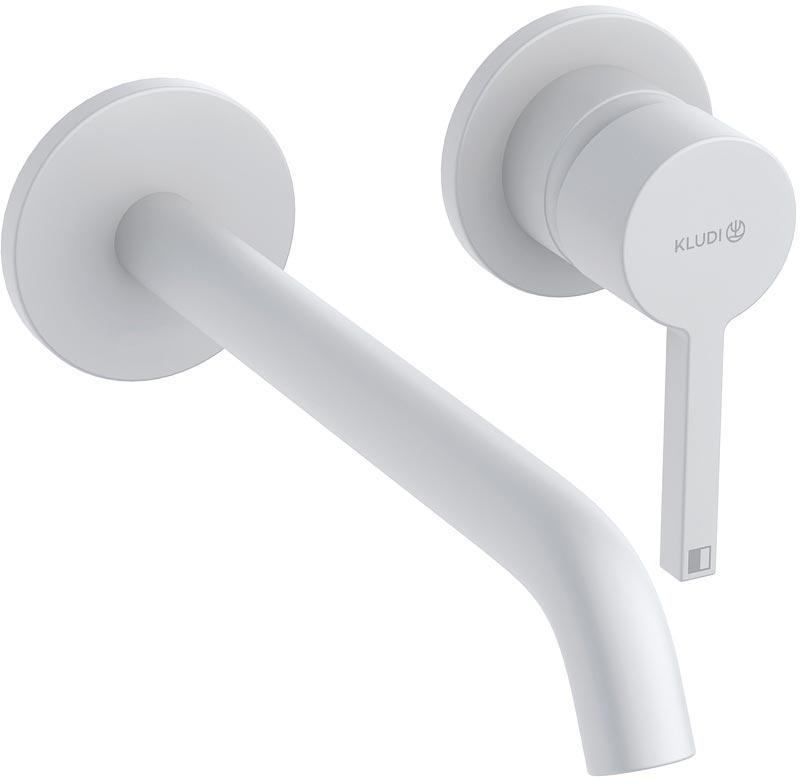 Смеситель для раковины Nova Fonte Pura встраиваемый на 2 отверстия, БЕЗ внутренней части, цв.белый матовый, ZZ