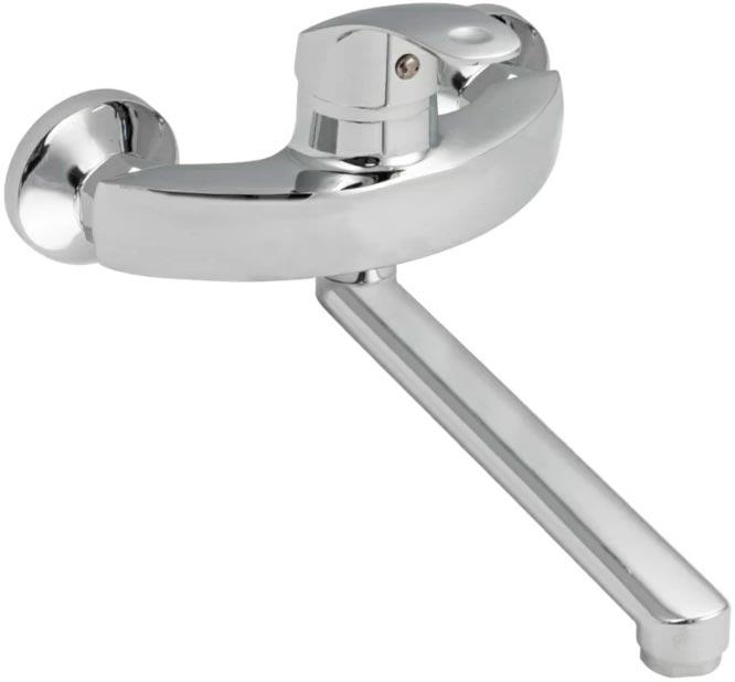 Смеситель кухонный от стены шаровый, хром ZZ