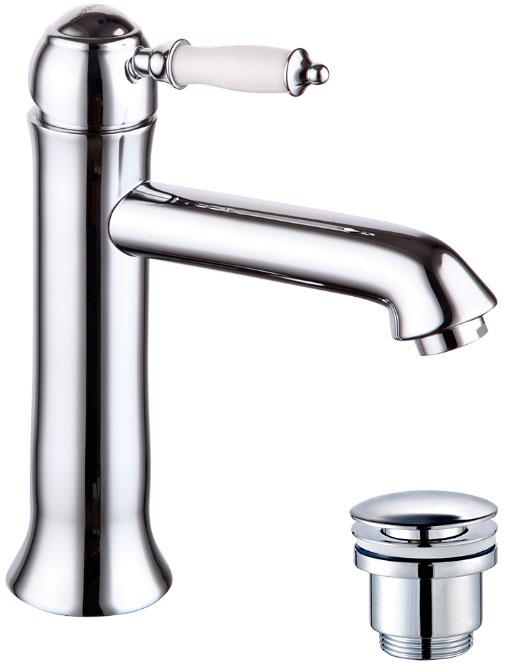 Смеситель для раковины, донный клапан Click-Clack в компл.,цв. хром, ZZ