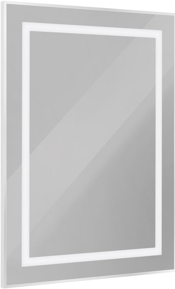Зеркало в алюминиевой раме 600x800x32мм, со встроенным светильником, и сенсорным выключателем, (рама цв.сатин), Kraft ZZ