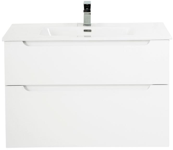 База под раковину подвесная с 2 выкатными ящиками, 800х455хh600мм, без раковины, (цв.Bianco Lucido), Etna ZZ
