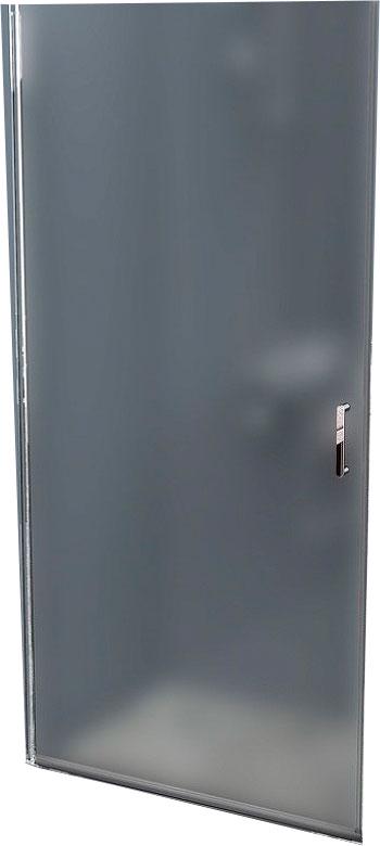 Дверь для душа, в нишу 100хh190см, распашная, реверсивная, (стекло рифленое Punto 5мм, фурн.цв.хром), Uno ZZ