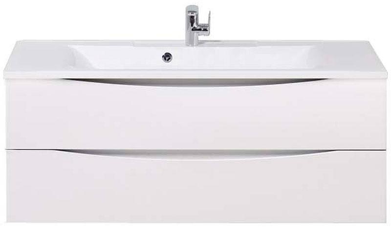 База под раковину подвесная с 2 выкатными ящиками, 1196x455x500мм, без раковины, (цв.Bianco Opaco), Marino-Cer ZZ