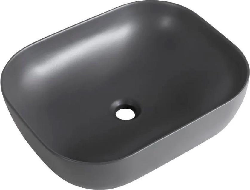 Раковина накладная на столешницу, 500x400xh140мм, без отв.д/смесит., без перелива, (цв.серый матовый), BelBagno ZZ