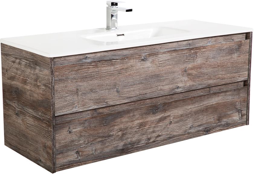 База под раковину подвесная с двумя выкатными ящиками, 1210х460хh515мм, без раковины, (цв.Pino Pasadena), Kraft ZZ