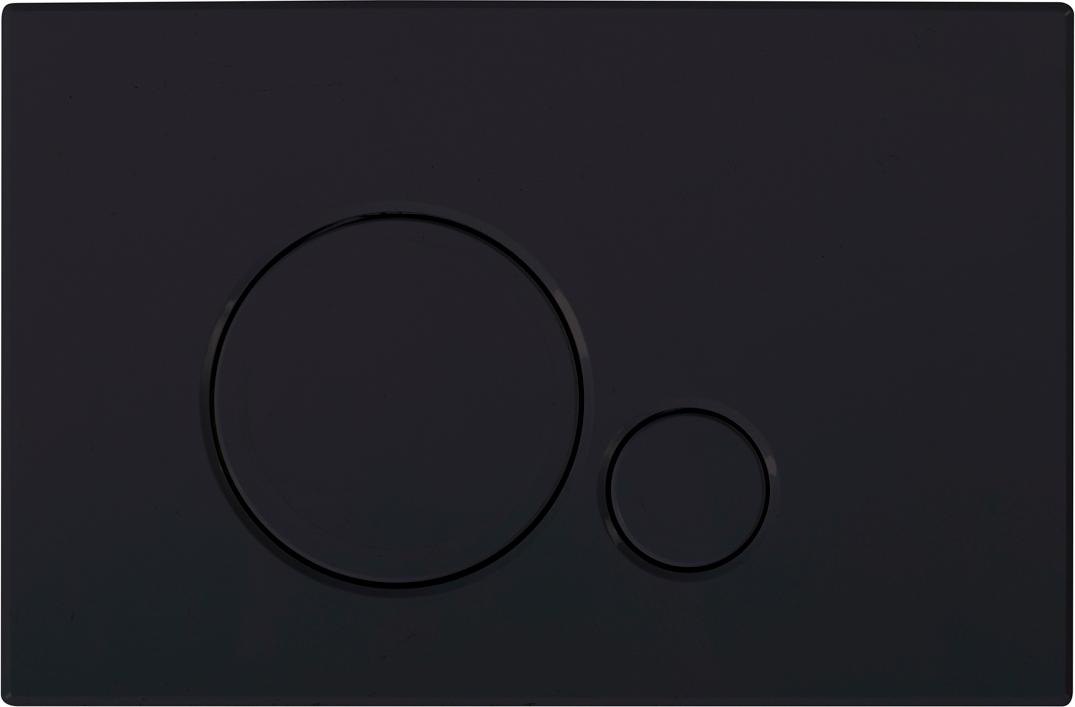 Кнопка двойного смыва, для инсталляции д/унитаза, (цв.черный матовый Tocco Morbido ), BelBagno Sfera ZZ