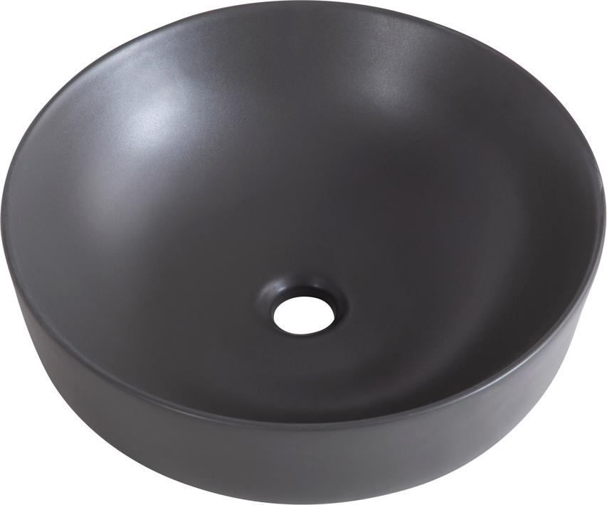 Раковина накладная на столешницу, круглая, 410x410xh130мм, без отв.д/смесит., без перелива, (цв.серый матовый), BelBagno ZZ