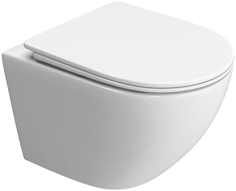 Унитаз подвесной, безободковый, смыв Tornado, 490x360x380мм, сиденье с микролифтом, крепеж в компл., Uno-Tor ZZ