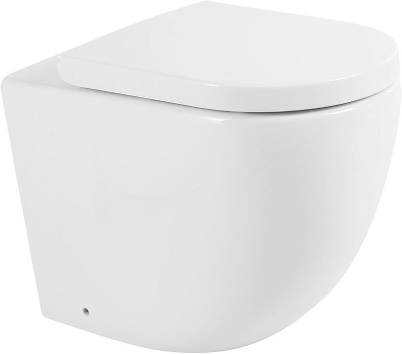 Унитаз напольный, 360x570x410мм, пристенный, безободковый, монтаж со скрытым в стене бачком, без сидения, Sfera-R ZZ