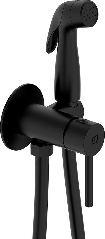 Гигиенический душ со смесителем, С ВНУТРЕННЕЙ ЧАСТЬЮ, цв. черный ZZ