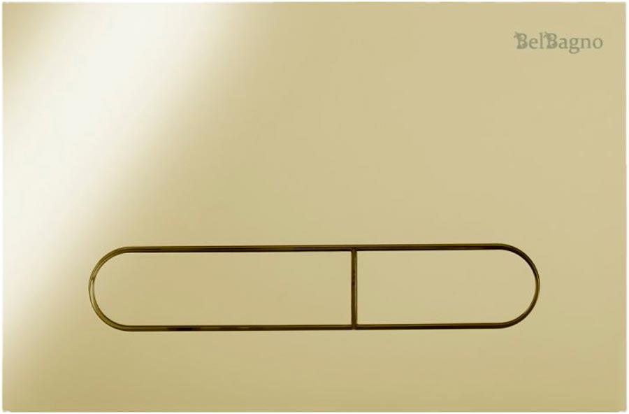 Кнопка двойного смыва для инсталляции подвесного унитаза, (цв.золото), BelBagno Prospero ZZ