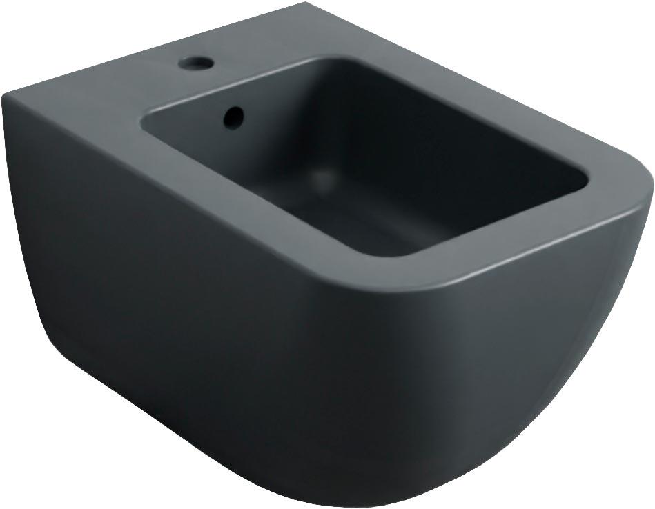 Биде подвесное 37,5х55хh37,5см, крепёж в компл, (цв.Basalto), Shui Comfort ZZ