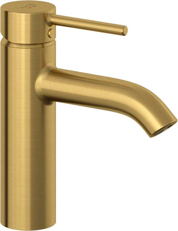 Смеситель для раковины, однорычажный, без донного клапана, цв. брашированное золото, ZZ