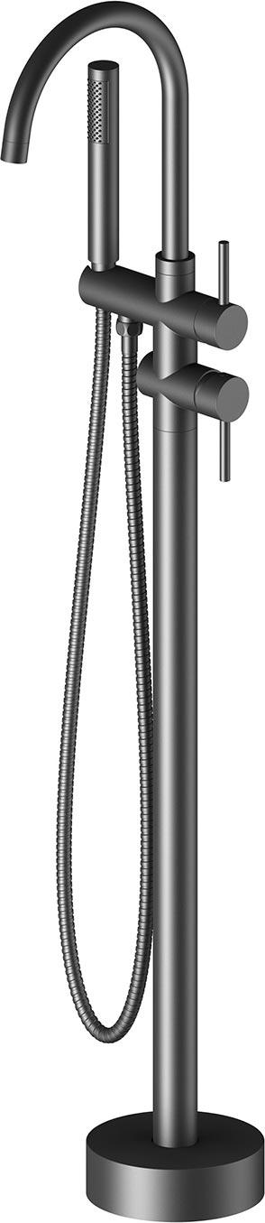 Смеситель напольный Saona 2300/03Y-CR, для ванны с душем, цв. черный, ZZ